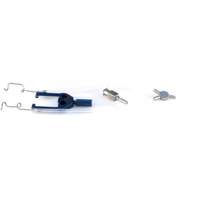 Aspiration Adjustable Eye Speculum, Titanium/ Stainless