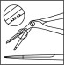 Lens Cutter Forceps, Titanium/ Stainless